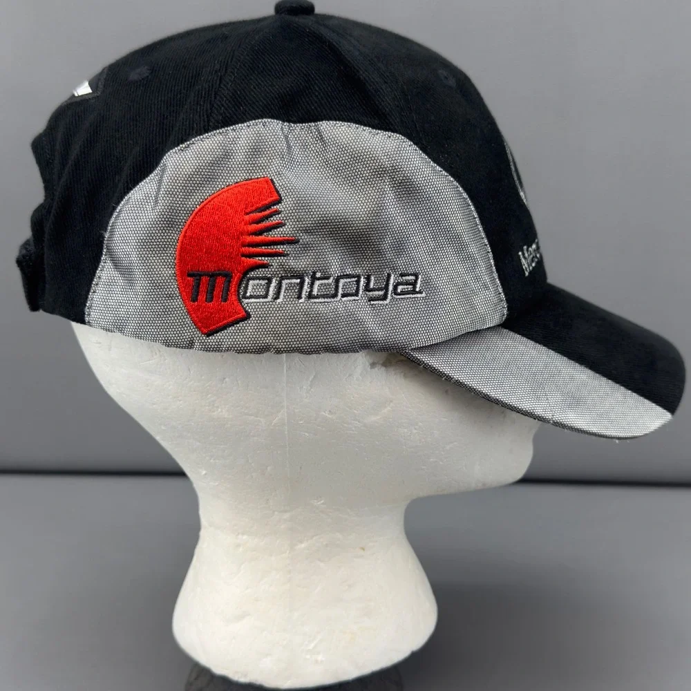 Mercedes-Benz Team McLaren F1 Juan Montoya Racing Hat‎ Black Silver Adjustable